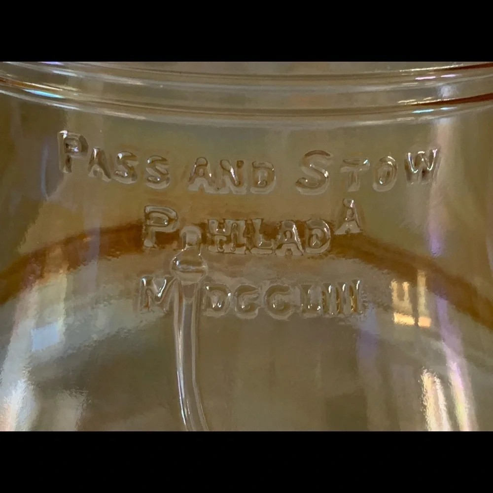 Liberty  Vintage Gold Bell-Shaped Glass Jar